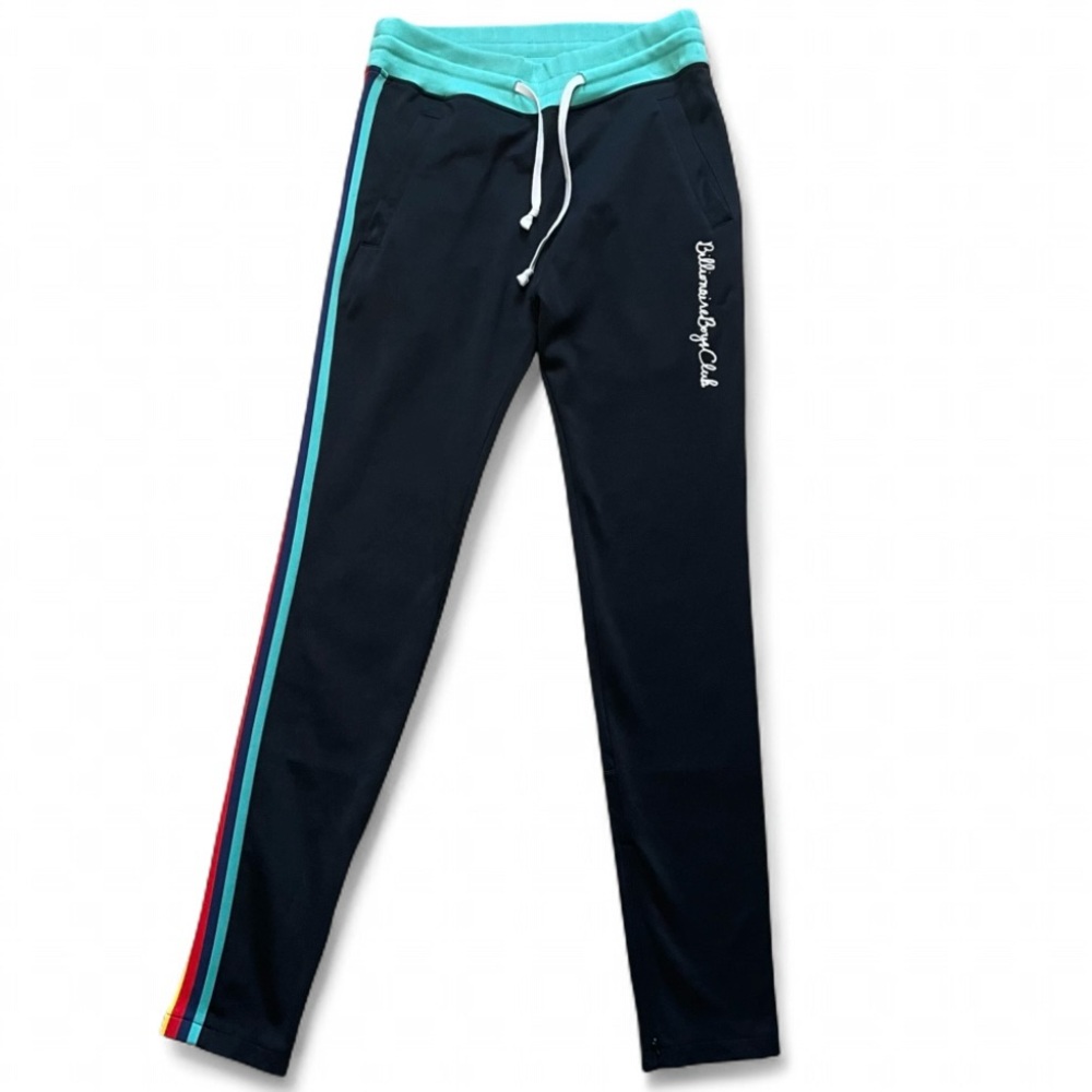 Billionaire Boys Club BBC Black Rainbow Side Stripe Track Pants Size S